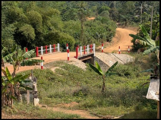 Les Travaux de construction du Pont de NGOMBE à Somakek dans la Dibamba